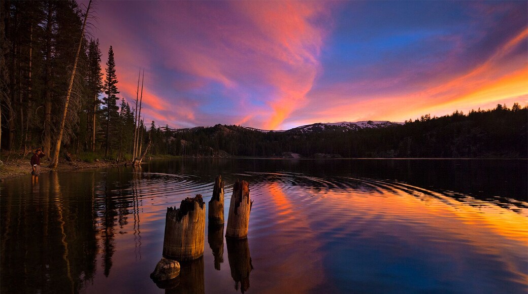 The Tahoe area always provides the craziest sunsets and sunrises whenever there are clouds in the skies. This was at a hike in spot off highway 89. Luther pass road. #colorful