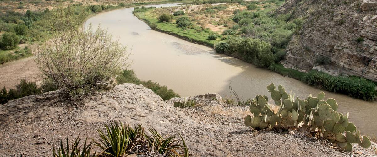 Rio Grande River on the border between Texas and Mexico in Big Bend National Park