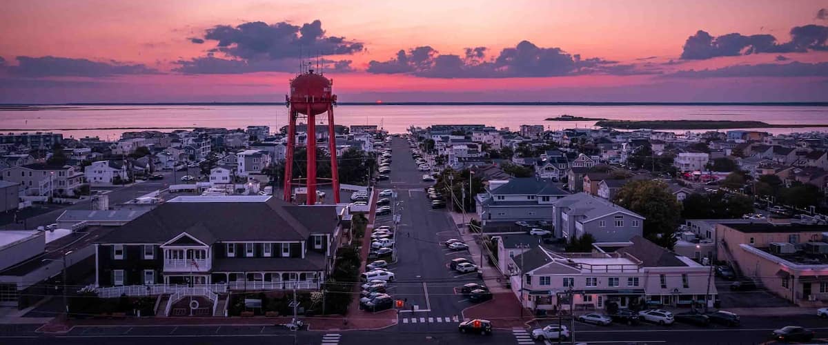 LBI, NJ Shore Aerial Photos of Sunsets