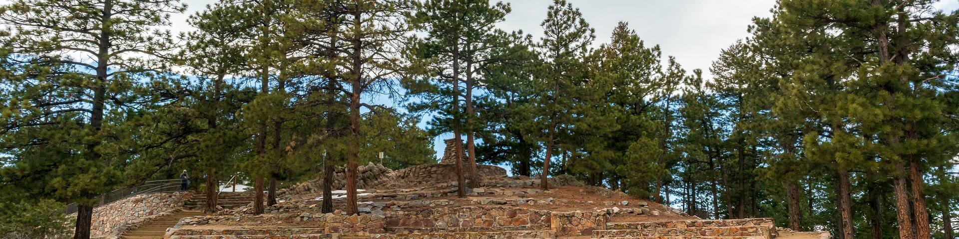 Sunrise Circle Amphitheater on the top of Flagstaff Mountain in Boulder mountain park, Colorado