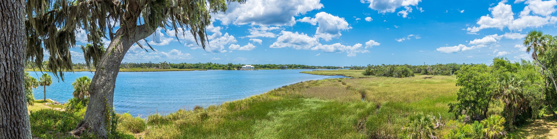 Panorama of the Crystal River from Crystal River Archaeological State Park - Crystal River, Florida, USA