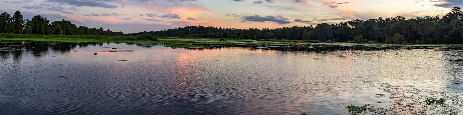Sunset Over Alligator Lake Park in Lake City, Florida