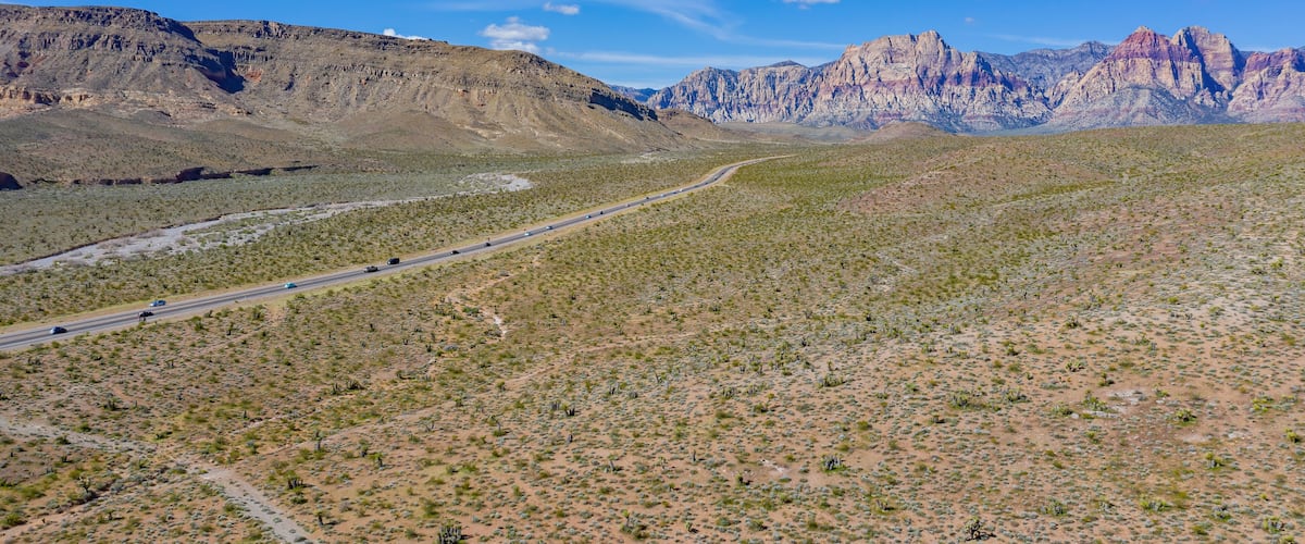 Aerial view of the beautiful Calico Basin area