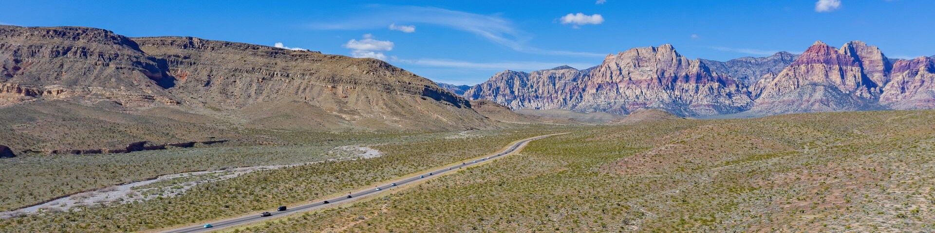 Aerial view of the beautiful Calico Basin area