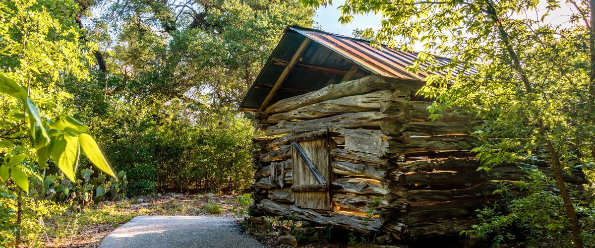 old log cabin in the forest
