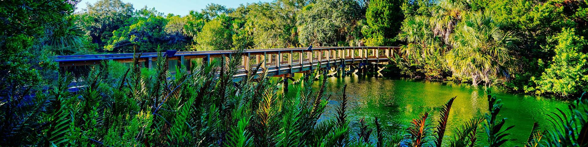 Wall Springs Park and Pinellas Trail in Palm Harbor in Pinellas county