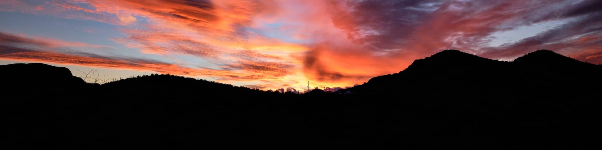 Just after sunset over Starr Pass, Tucson, Arizona