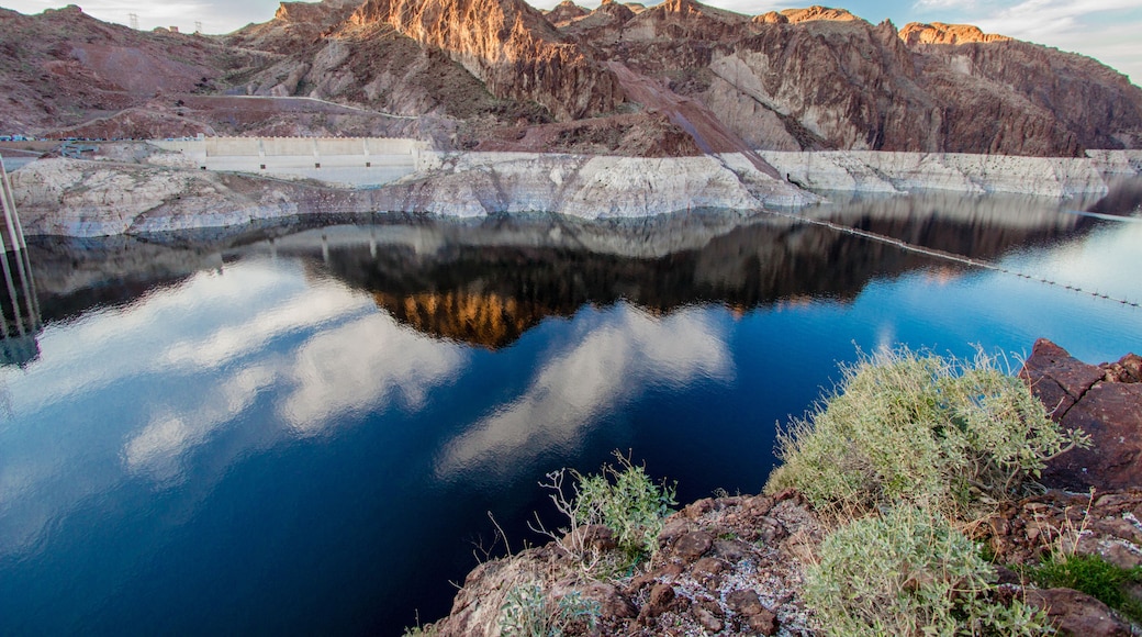 Lake Mead Overlook. Mountain reflection in the clear blue waters of Lake Mead at the Lake Mead National Recreation Area in Nevada.