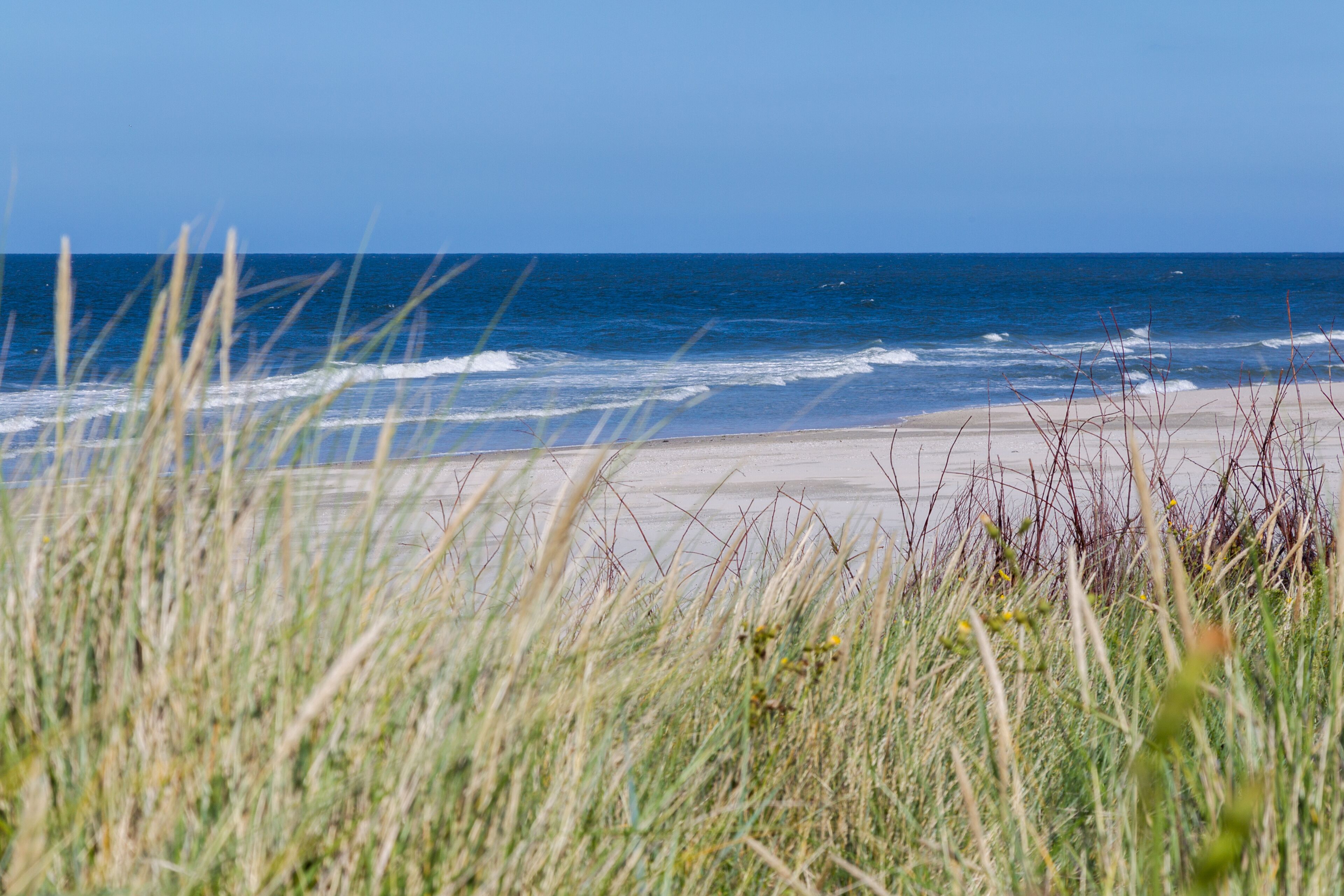 Beach at the west end of the north sea island Juist in East Frisia, Germany, Europe.