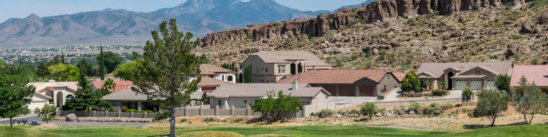 Urban modern houses in the desert. Life in Arizona, USA