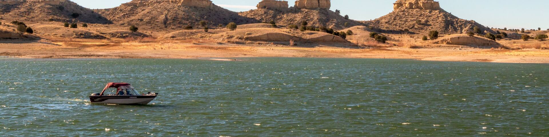 Scenic landscape of Lake Pueblo State Park in Southern Colorado