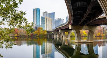 Austin Skyline from Pfluger Pedestrian Bridge View