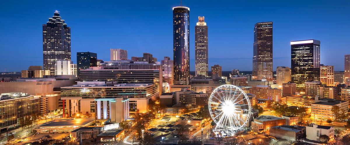 Atlanta Georgia downtown city skyline panorama