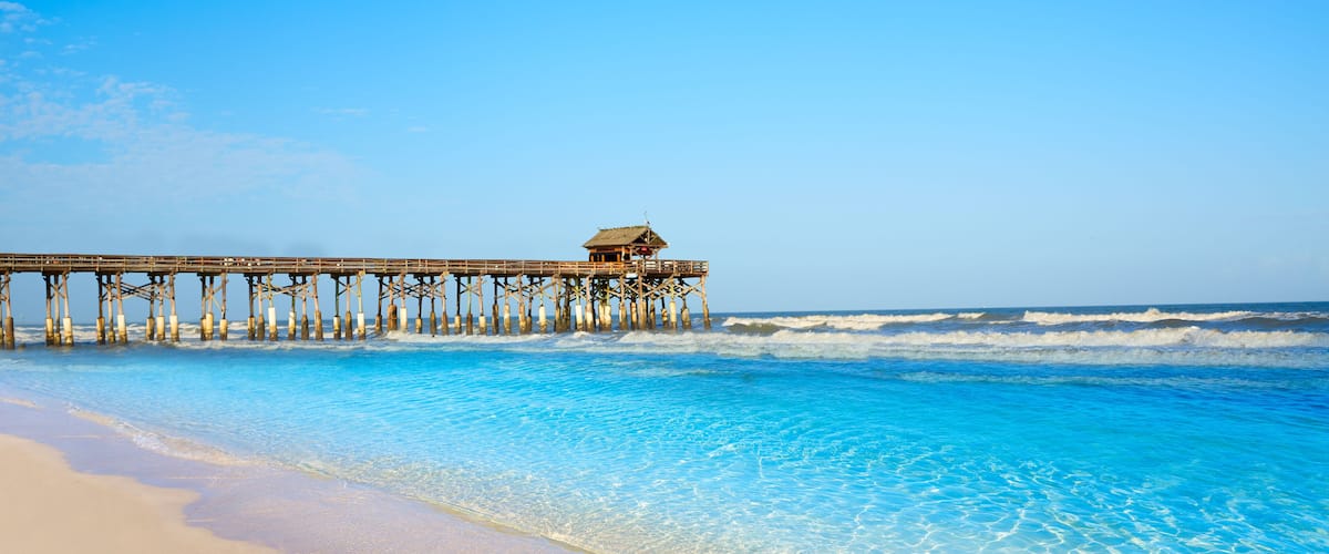 Cocoa Beach pier in Cape Canaveral Florida