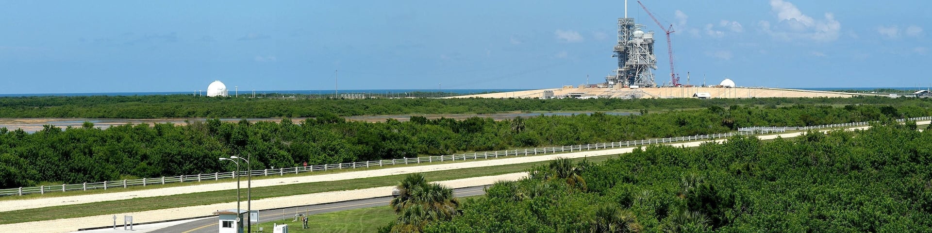 panorama view of launch stations, cape canaveral