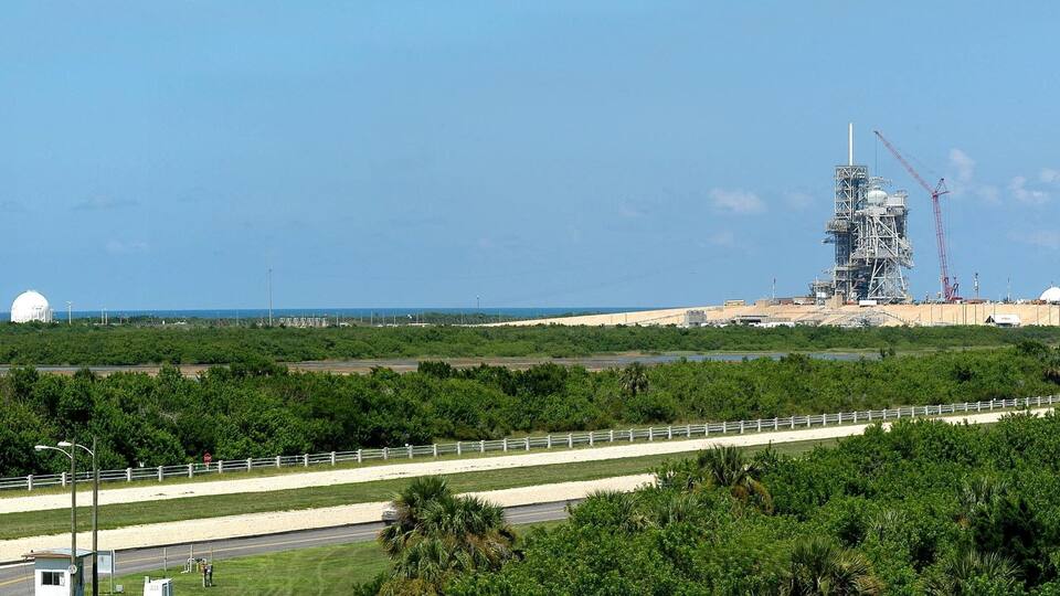 panorama view of launch stations, cape canaveral