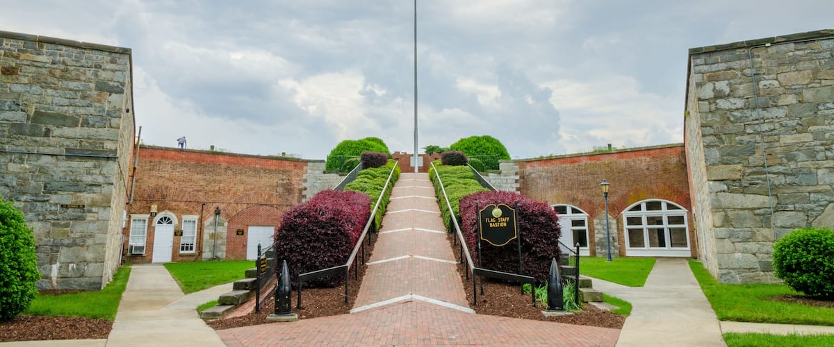 Fort Monroe National Monument, in Hampton, Virginia, at Old Point Comfort