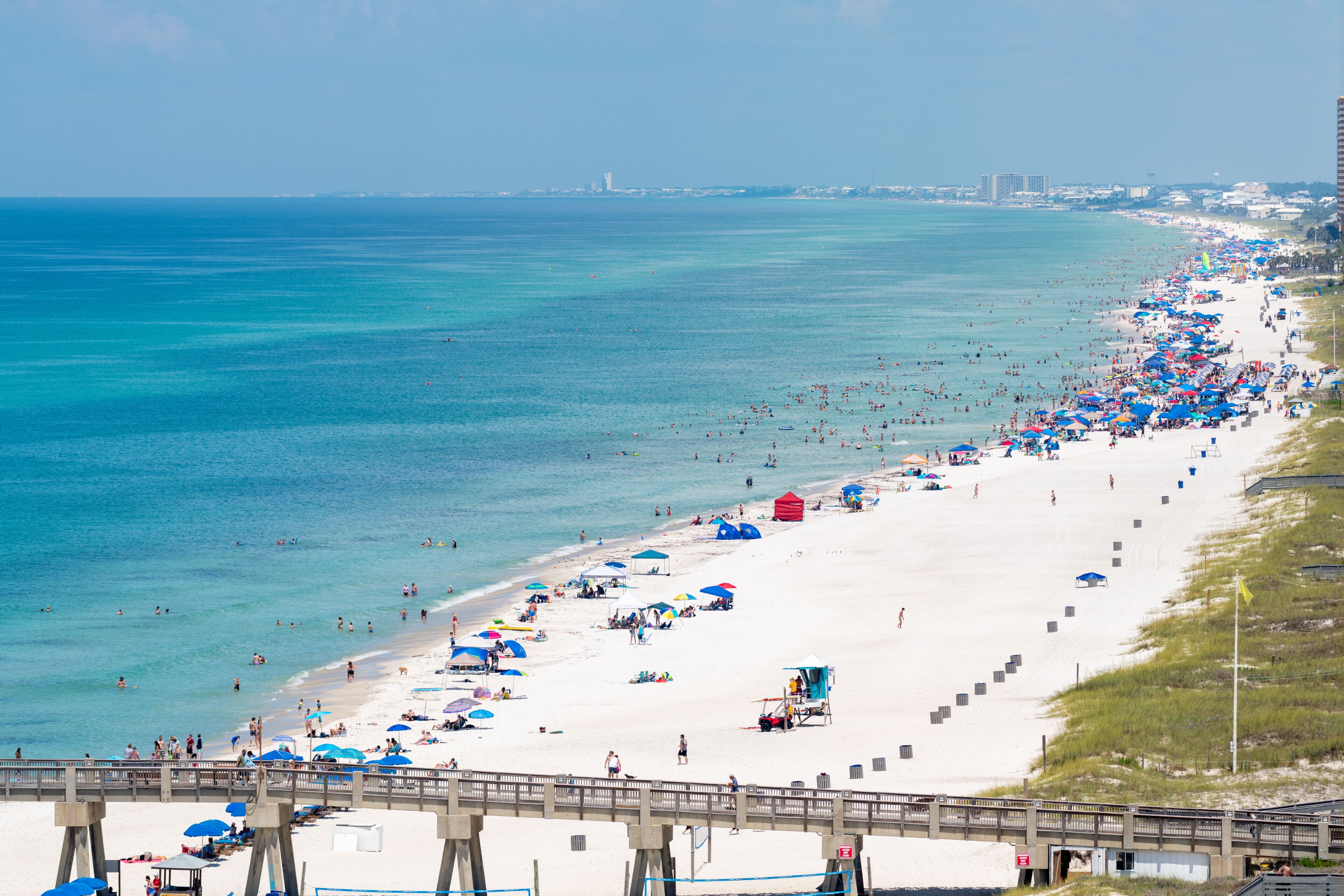 Panama City Beach Florida Skyline Beachfront Crowd June 2021