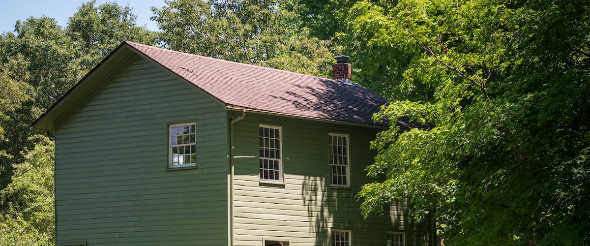 Historic Buildings at Carillon Historical Park, Museum in Dayton, Ohio, USA