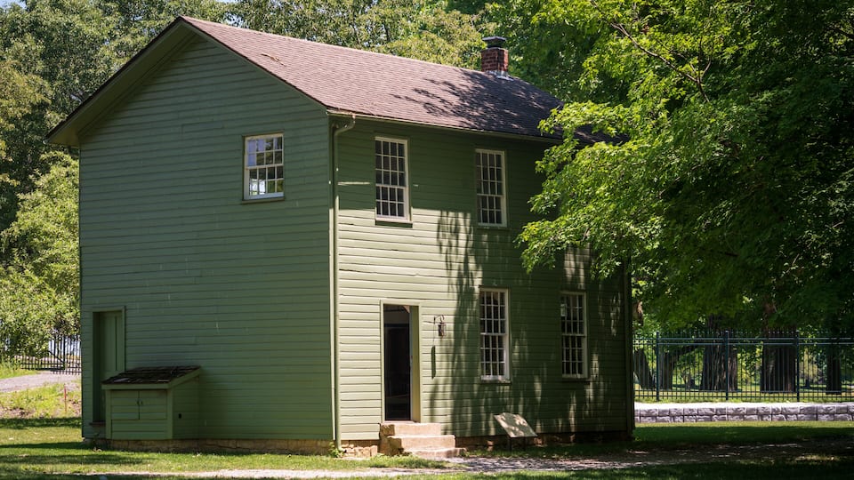 Historic Buildings at Carillon Historical Park, Museum in Dayton, Ohio, USA