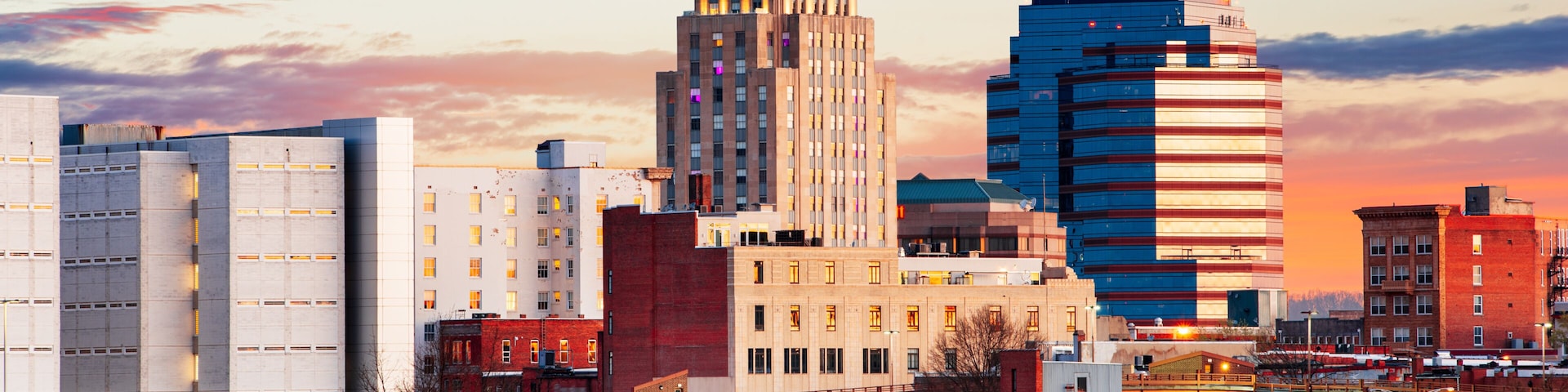 Durham, North Carolina, USA Downtown Skyline