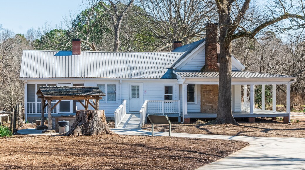 A stepping back in time, with its meticulously preserved historic buildings and artifacts that tell the story of Georgia's agricultural heritage, Mcdaniel's Farm Park, Duluth, Georgia