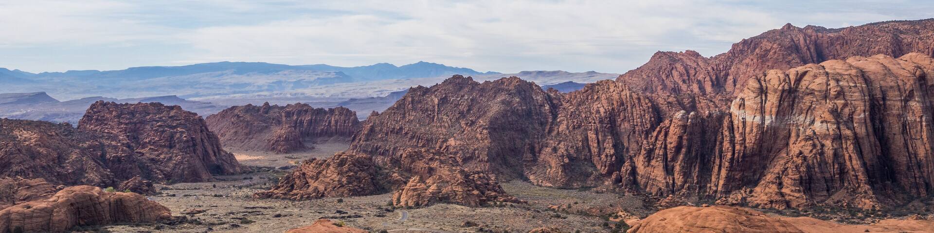 Panoramic view of Snow Canyon in St. George area