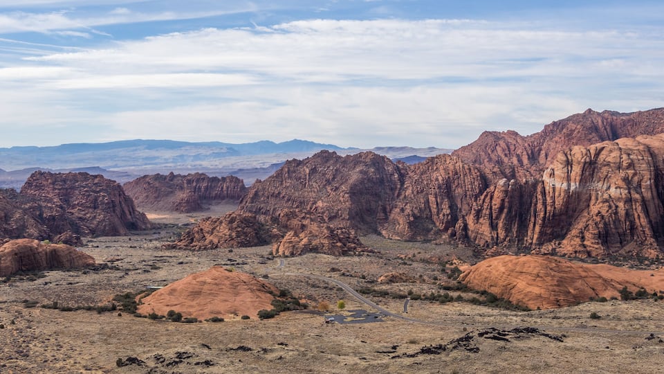 Panoramic view of Snow Canyon in St. George area