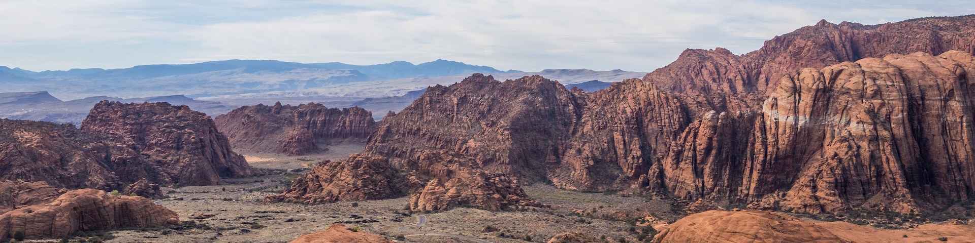 Panoramic view of Snow Canyon in St. George area