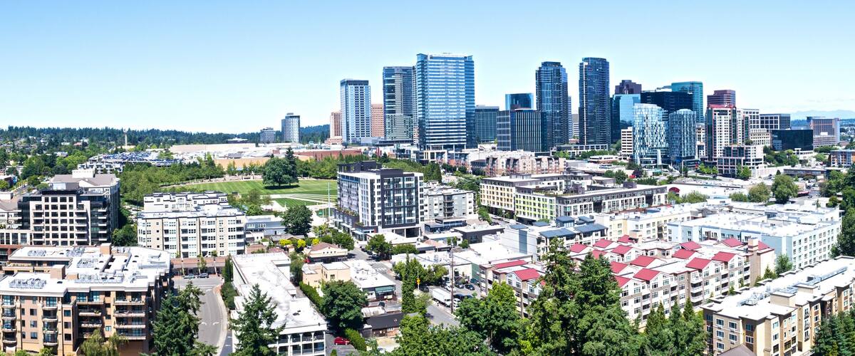 Bellevue Washington Skyline Panoramic Urban Cityscape