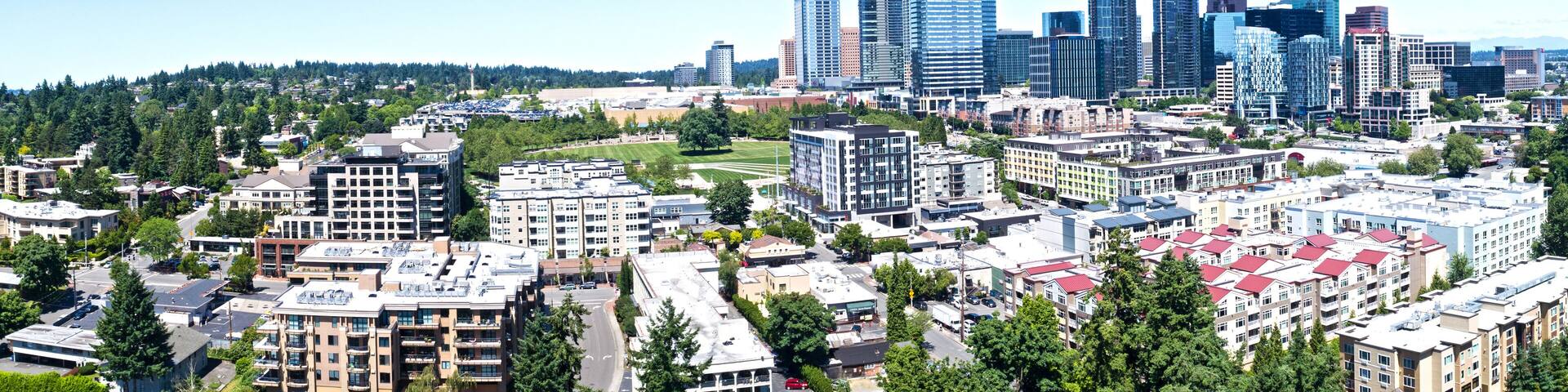 Bellevue Washington Skyline Panoramic Urban Cityscape