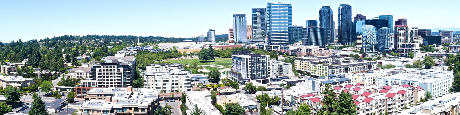 Bellevue Washington Skyline Panoramic Urban Cityscape