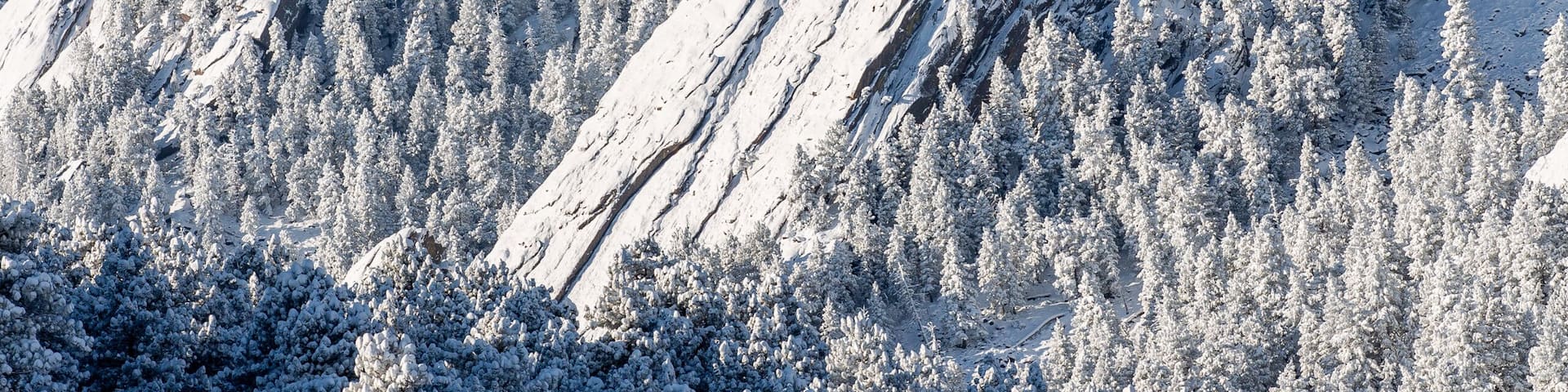 Boulder, Colorado Flatiron and Fresh Snow