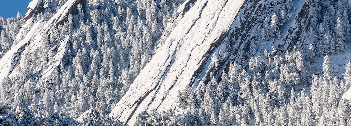 Boulder, Colorado Flatiron and Fresh Snow