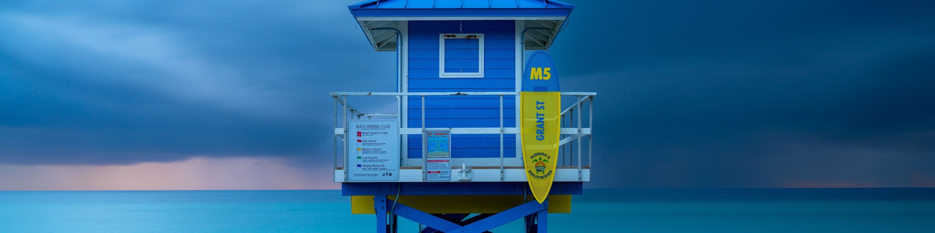 Lifeguard hut Hollywood Beach Florida