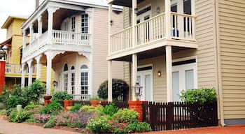 Gardens and balconies in Pensacola's historic Seville District