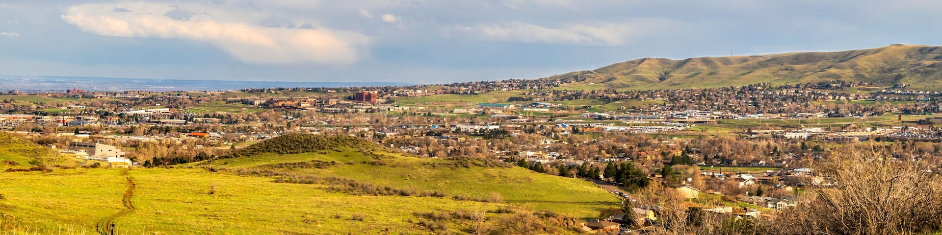Beautiful spring landscape in South Table Mountain Park, Golden, Colorado