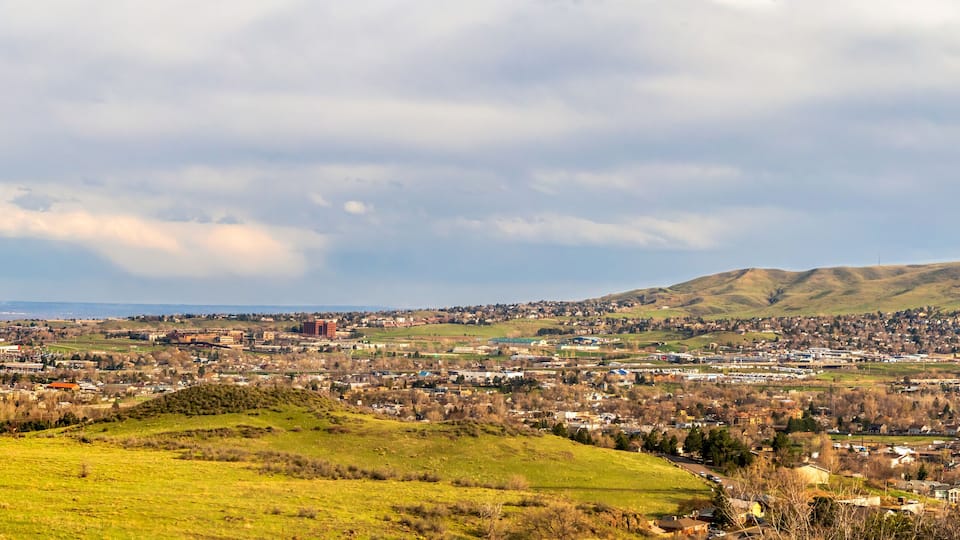 Beautiful spring landscape in South Table Mountain Park, Golden, Colorado