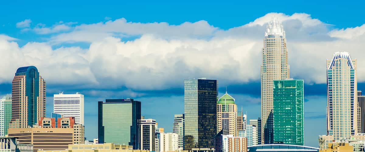skyline of a modern city - charlotte, north carolina, usa