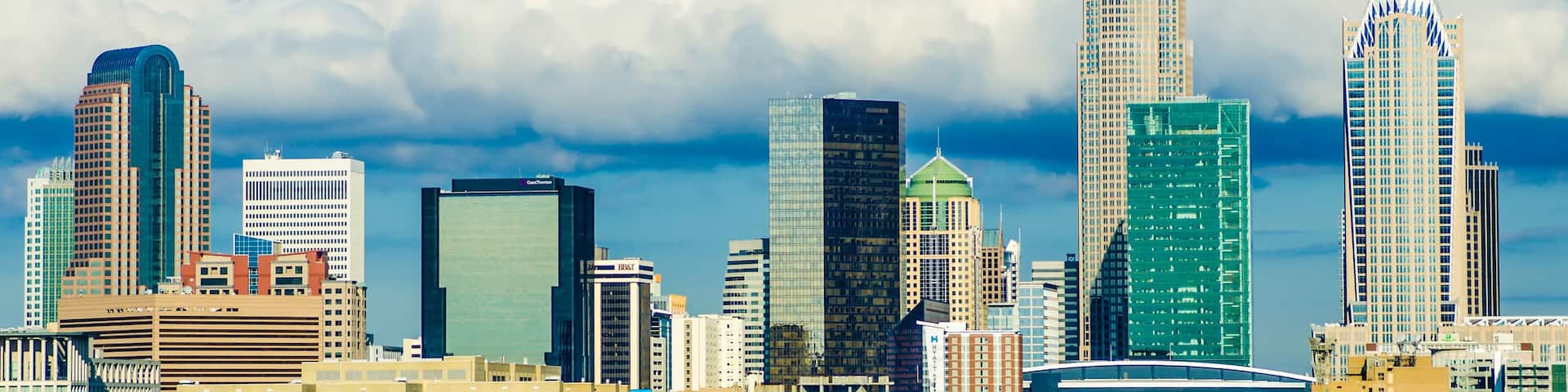 skyline of a modern city - charlotte, north carolina, usa