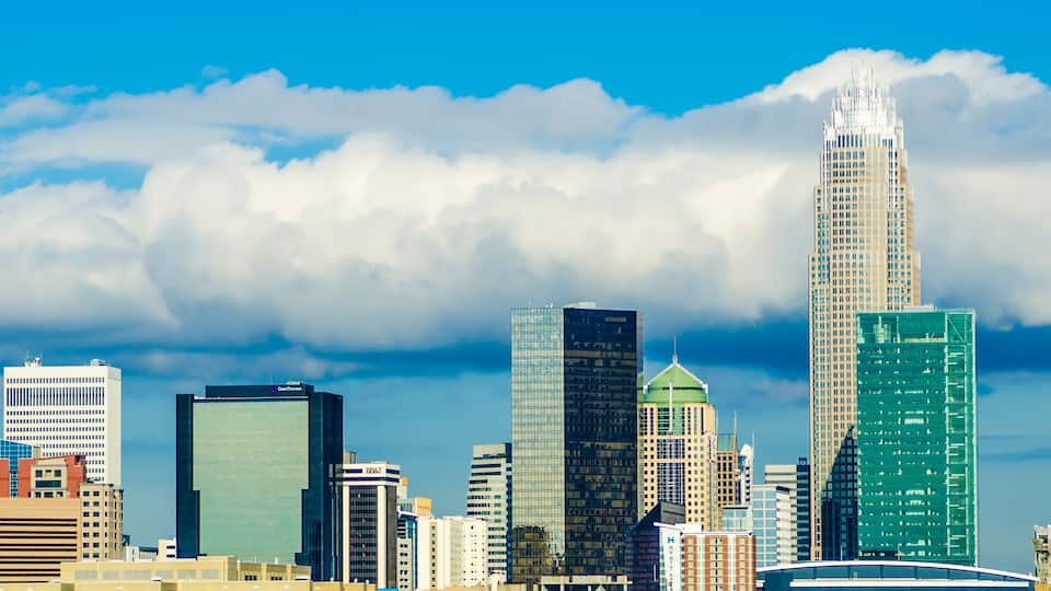 skyline of a modern city - charlotte, north carolina, usa