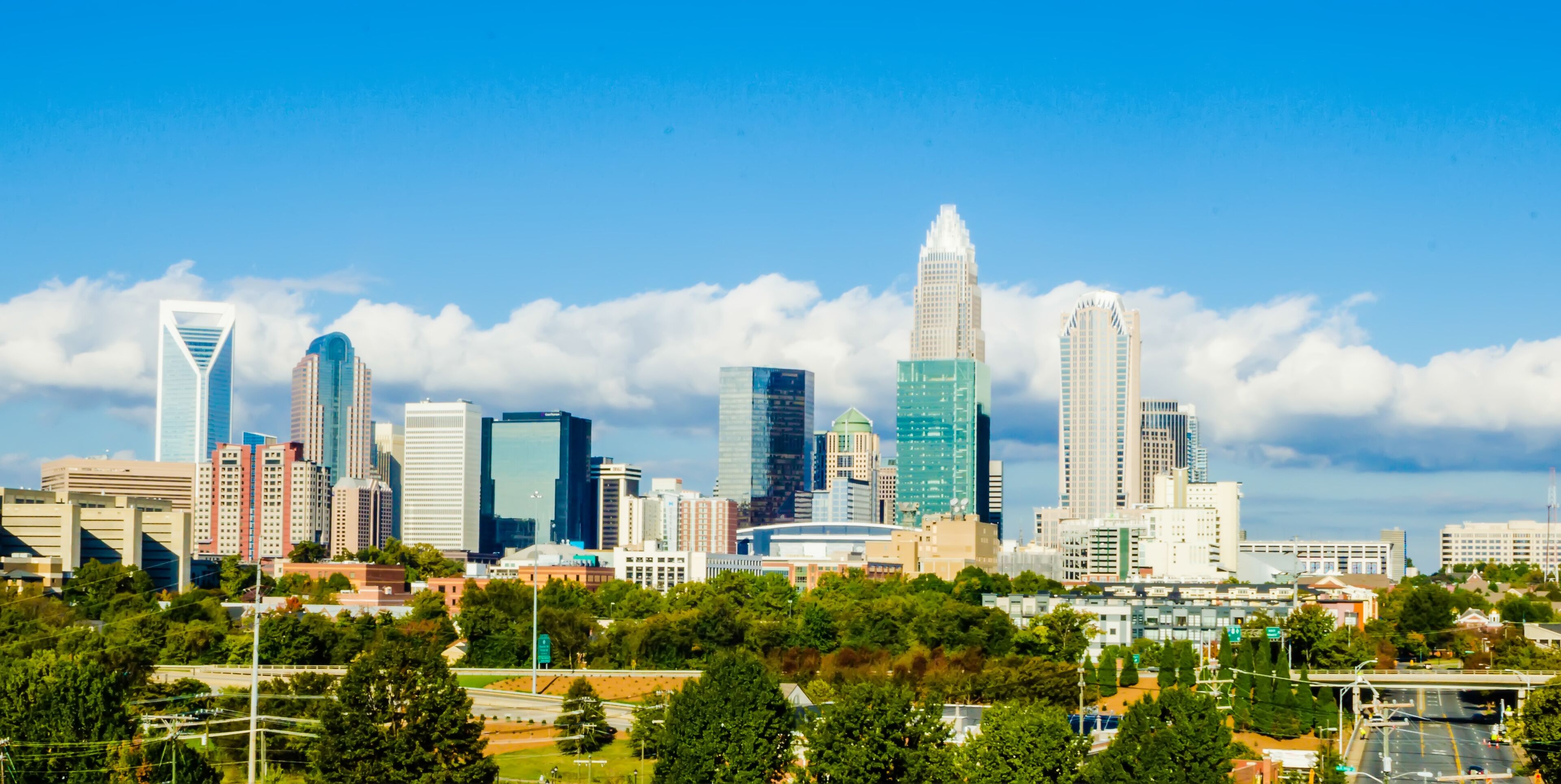 skyline of a modern city - charlotte, north carolina, usa
