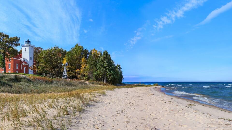 40 Mile Point Lighthouse on Lake Huron