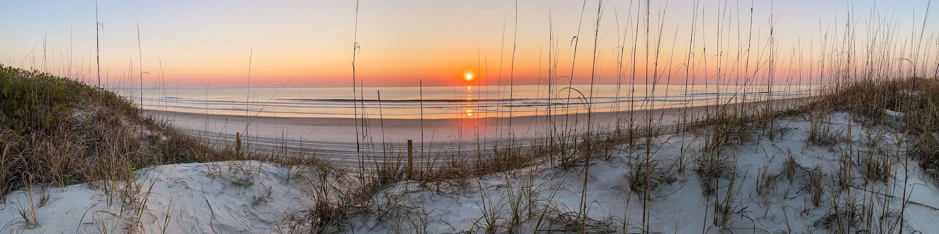 Pano Sunrise Over American Beach Florida