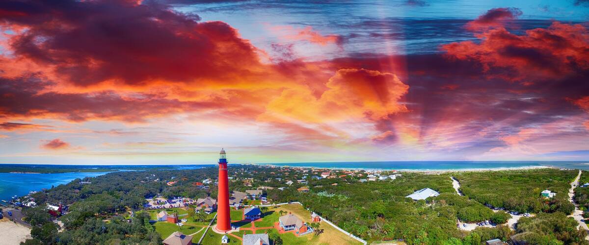 Florida Lighthouse, Ponce de Leon aerial view