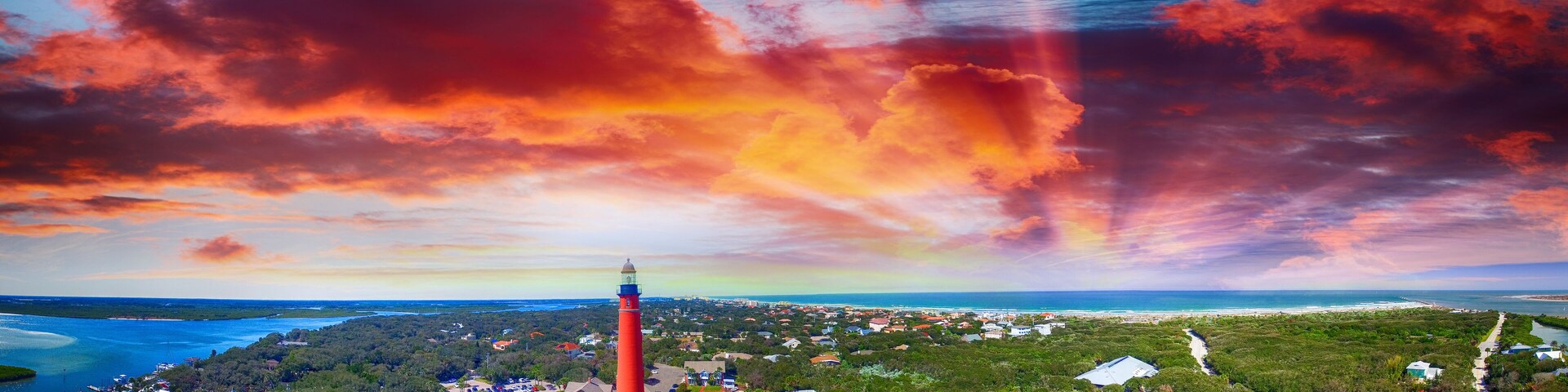 Florida Lighthouse, Ponce de Leon aerial view