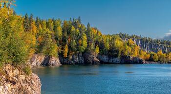 The Brilliant Fall Colors of Minnesota's North Shore of Lake Superior in a Panoramic View
