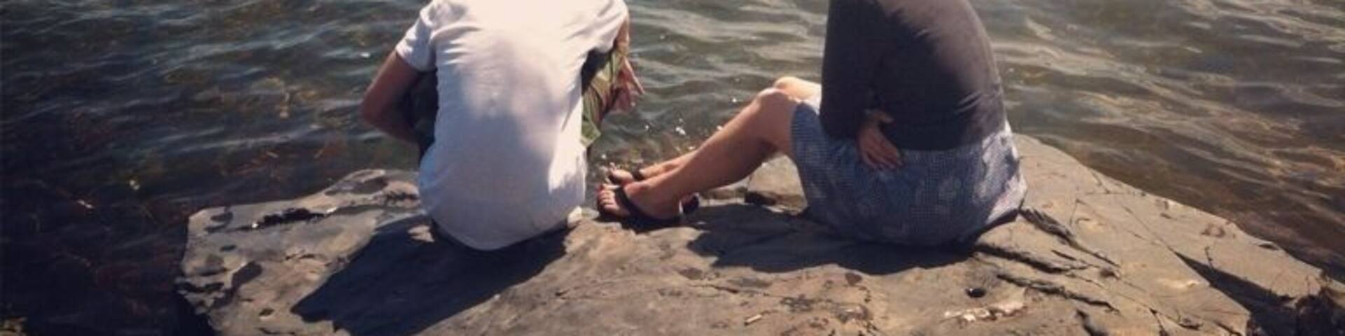 My wife and Sam at Lake Superior in Duluth, MN. July 28, 2012 www.bradleyhanson.com