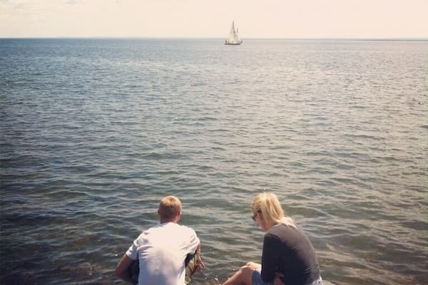 My wife and Sam at Lake Superior in Duluth, MN. July 28, 2012 www.bradleyhanson.com