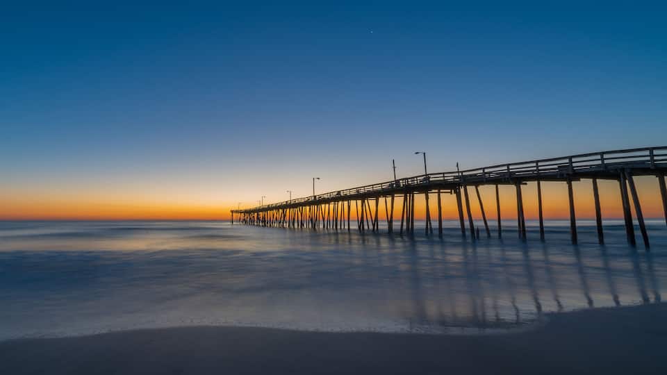 Nags Head Pier Panorama at Sunrise